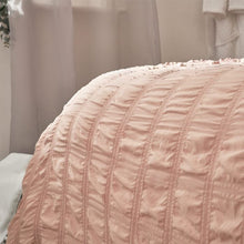 Load image into Gallery viewer, Pink Square Seersucker Bedding
